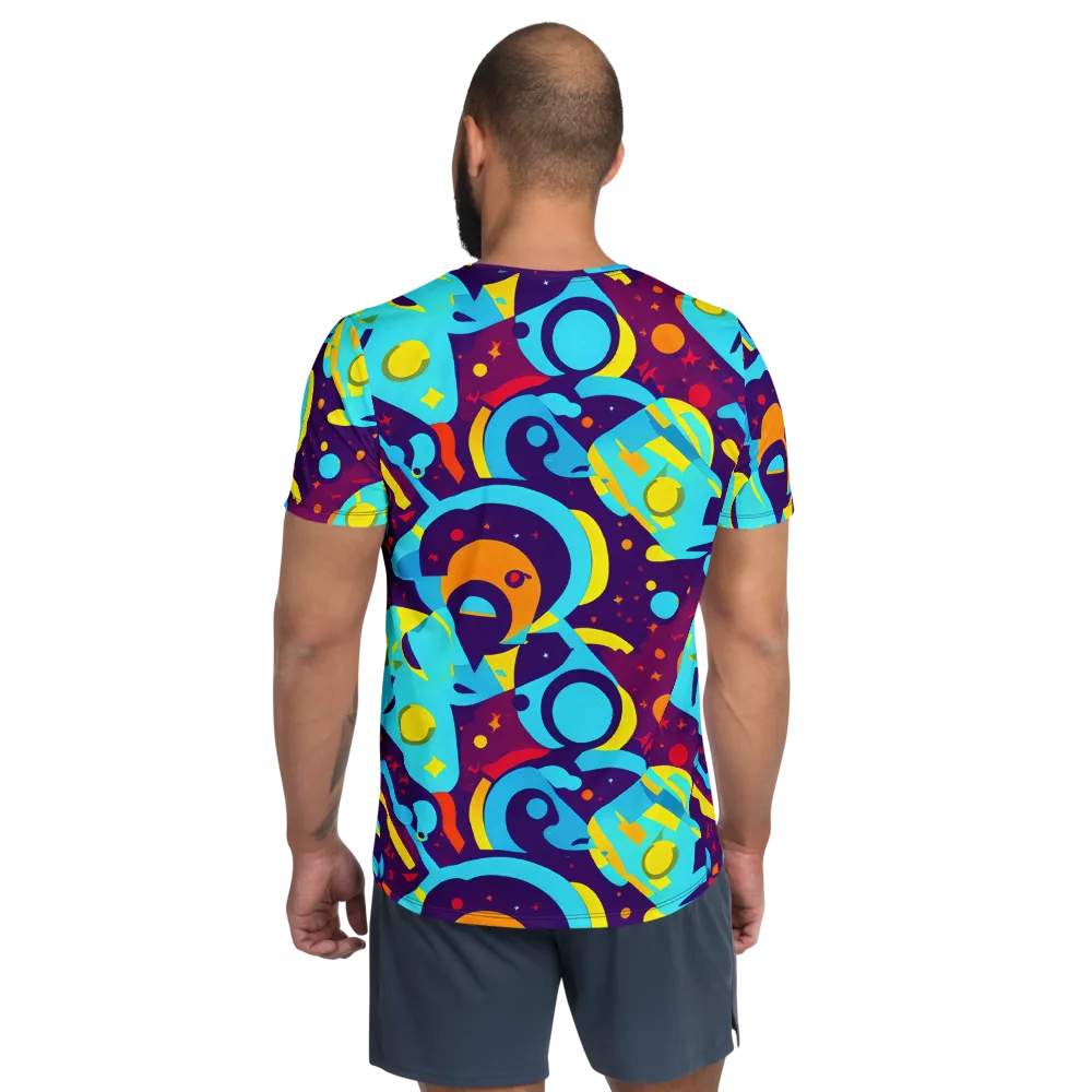 Gerace Geometry on Men's Athletic T-Shirt — Back