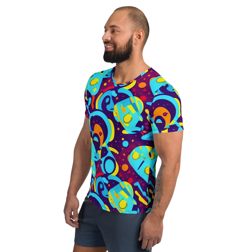 Gerace Geometry on Men's Athletic T-Shirt — Left