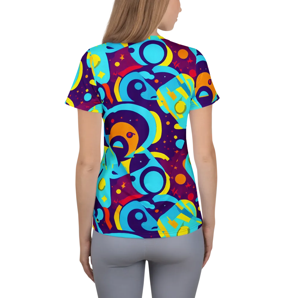 Gerace Geometry on Women's Athletic T-Shirt — Back
