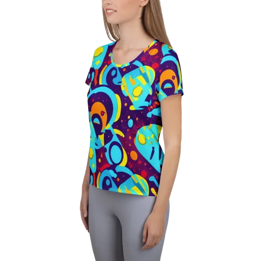 Gerace Geometry on a Women's Athletic T-Shirt