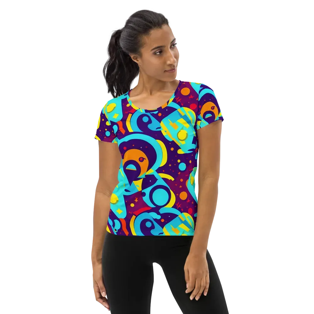 Gerace Geometry on Women's Athletic T-Shirt — Front