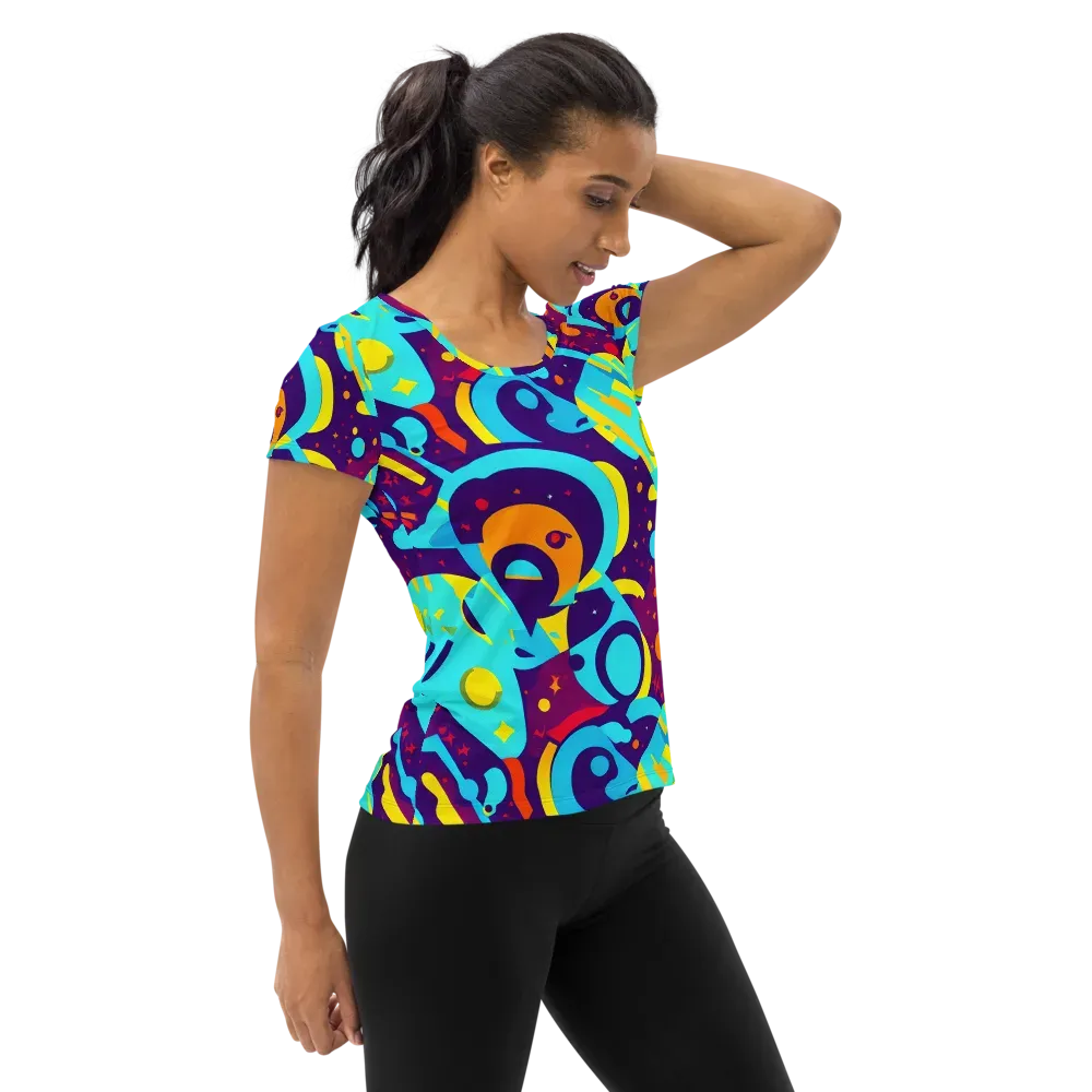 Gerace Geometry on Women's Athletic T-Shirt — Right