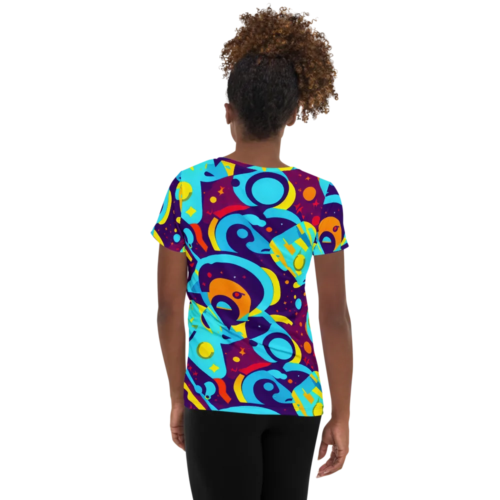 Gerace Geometry on Women's Athletic T-Shirt — Back