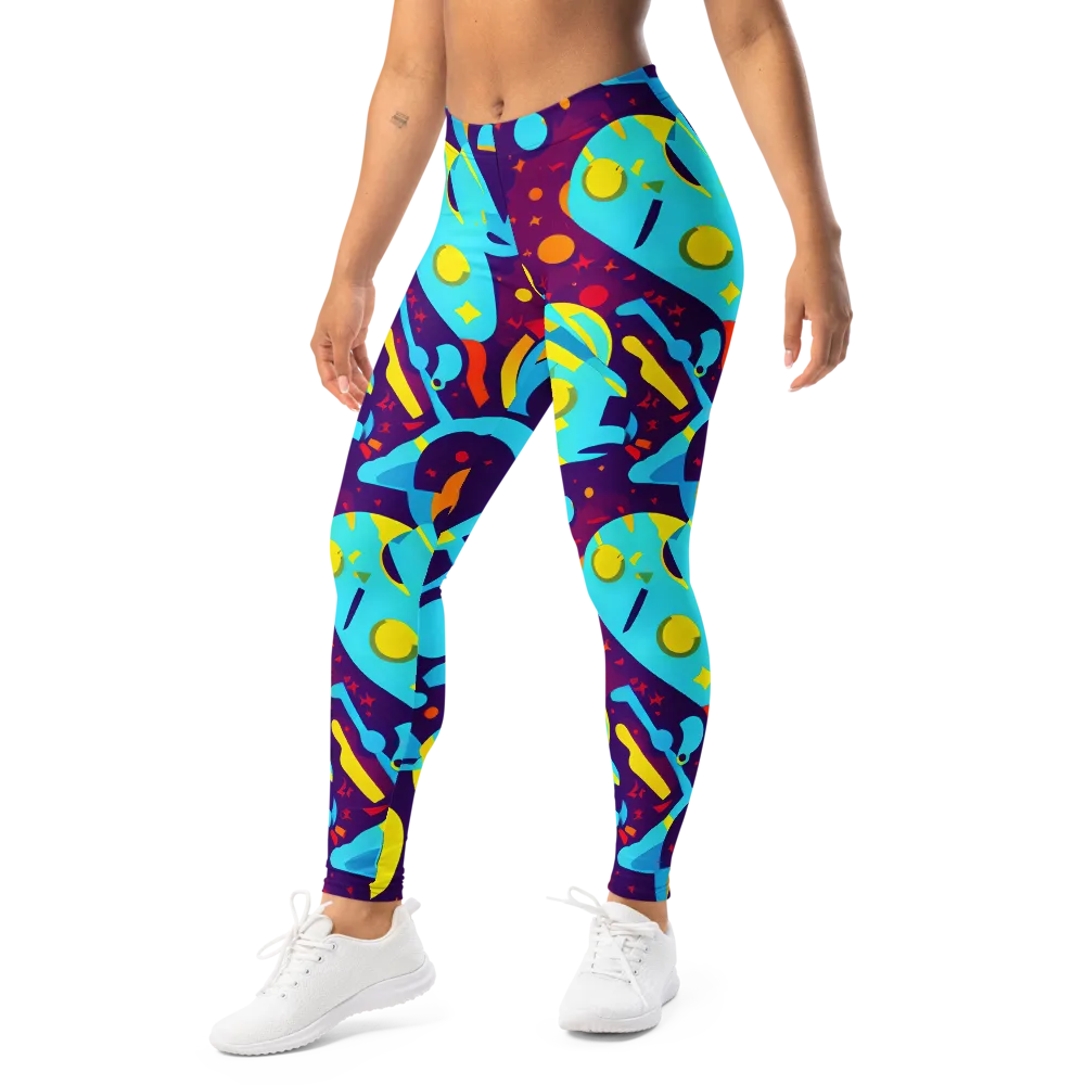 Gerace Geometry on Leggings — Left Front