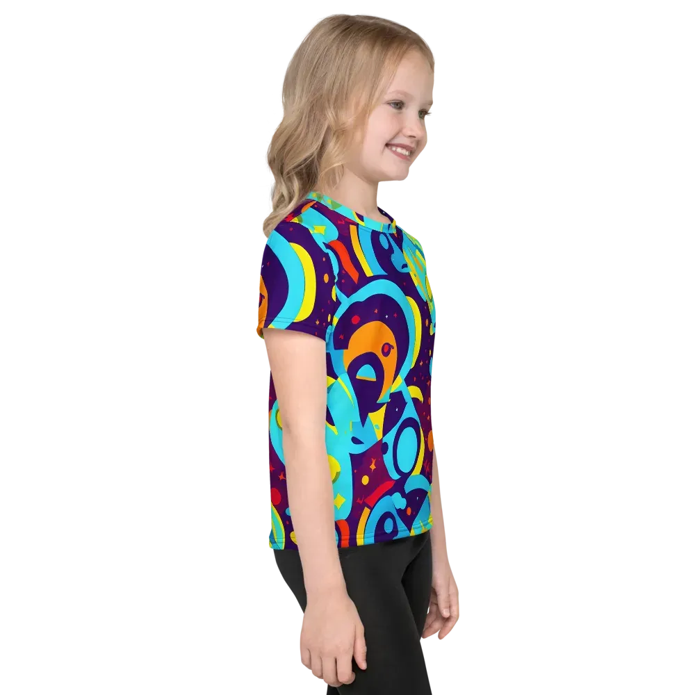 Gerace Geometry on Kids Crew Neck T-Shirt — Right