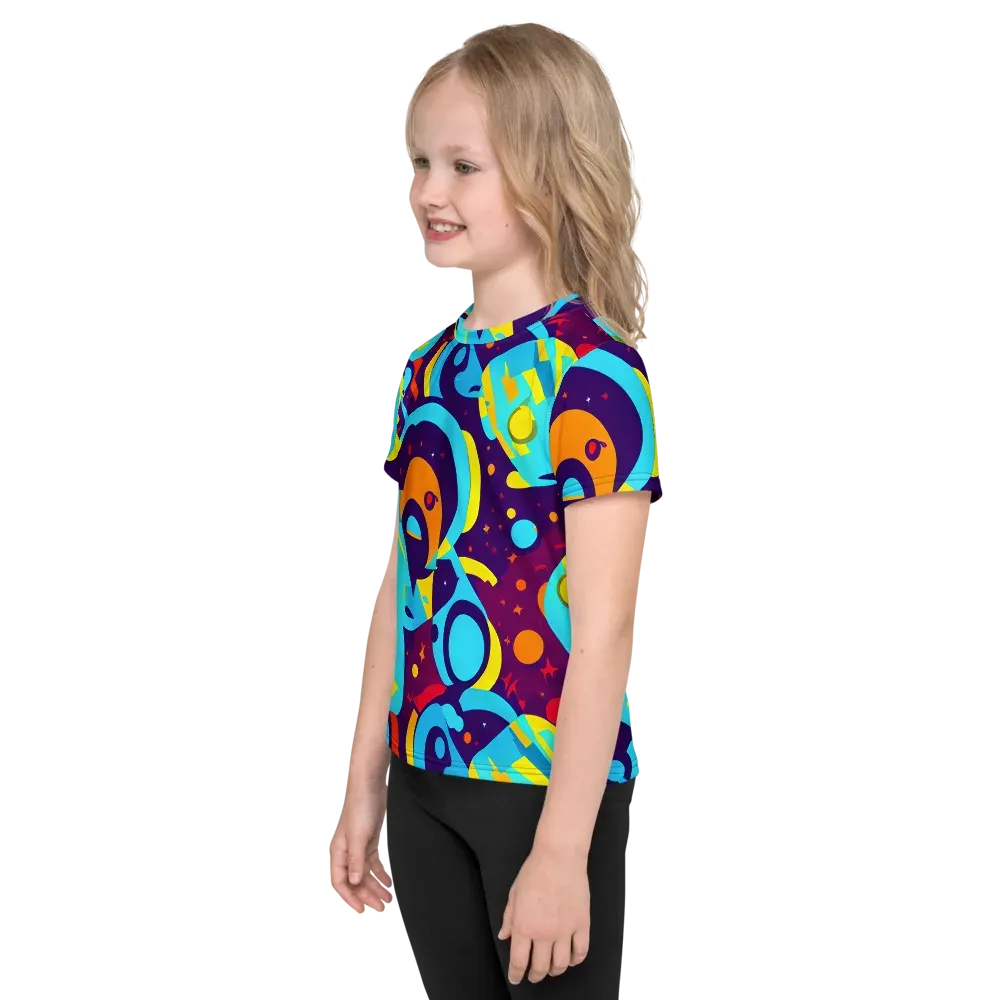 Gerace Geometry on Kids Crew Neck T-Shirt — Left