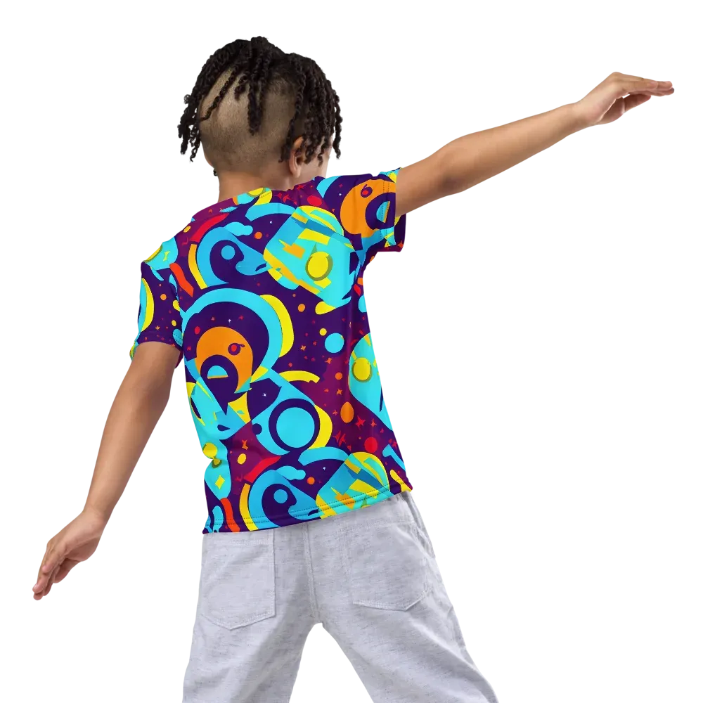 Gerace Geometry on Kids Crew Neck T-Shirt — Back