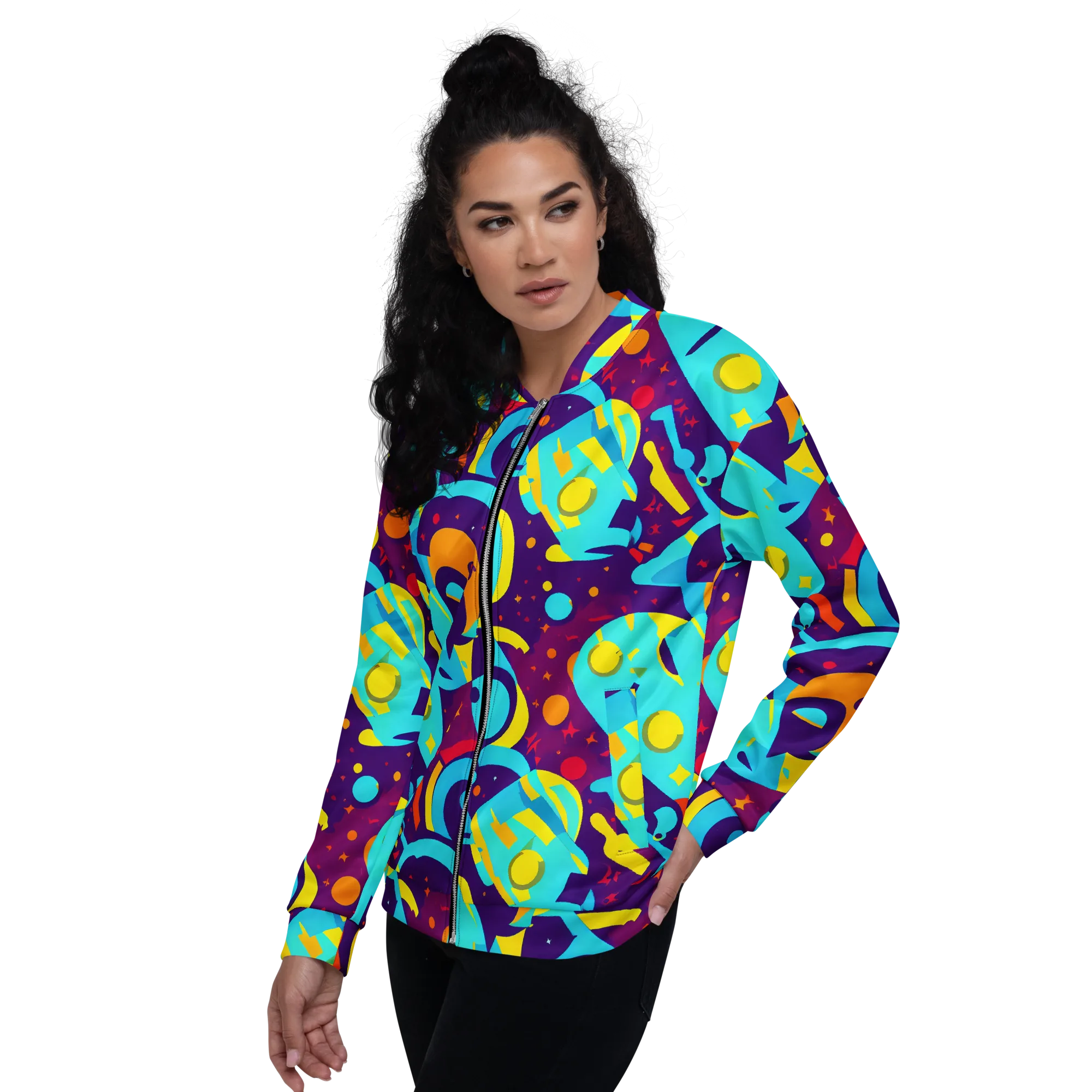 Gerace Geometry on Bomber Jacket — Left