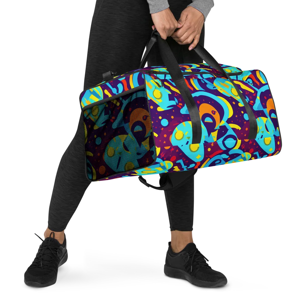 Gerace Geometry on Duffle Bag — Right Front