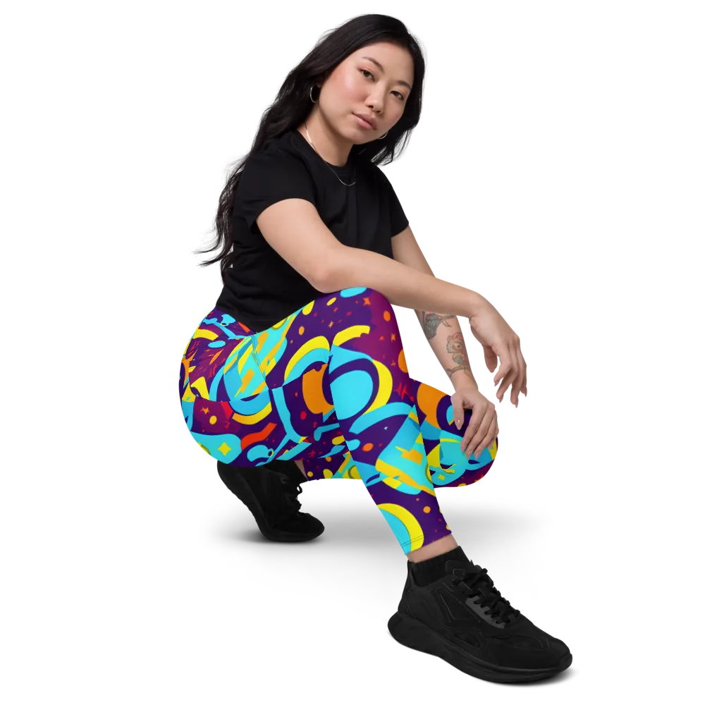Gerace Geometry on Leggings with Pockets — Right Front
