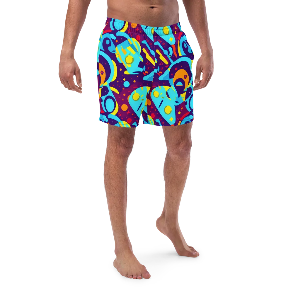 Gerace Geometry on Swim Trunks — Front
