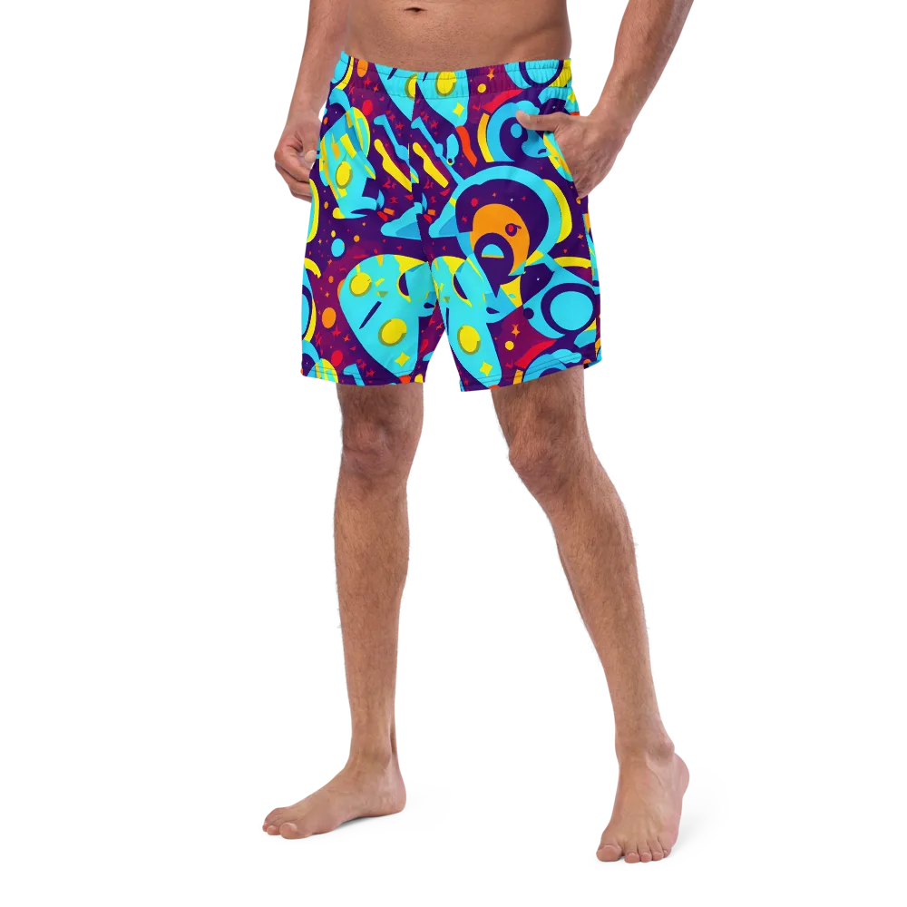 Gerace Geometry on Swim Trunks — Left Front