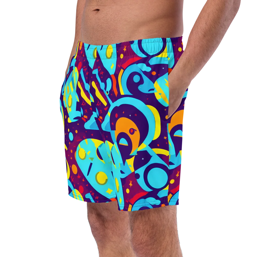 Gerace Geometry on Swim Trunks — Left Front