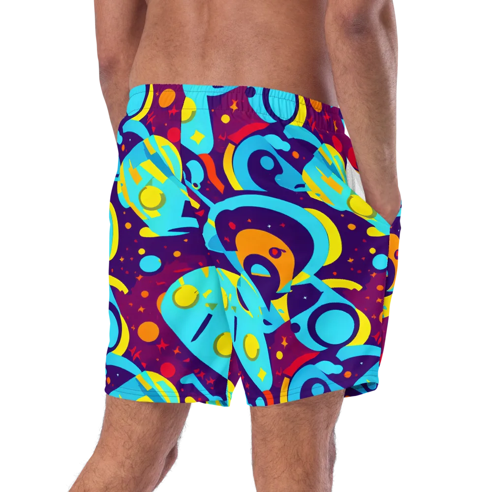Gerace Geometry on Swim Trunks — Right Back