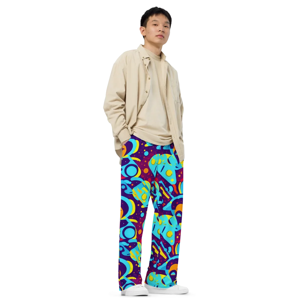 Gerace Geometry on Wide-Leg Pants — Right Front
