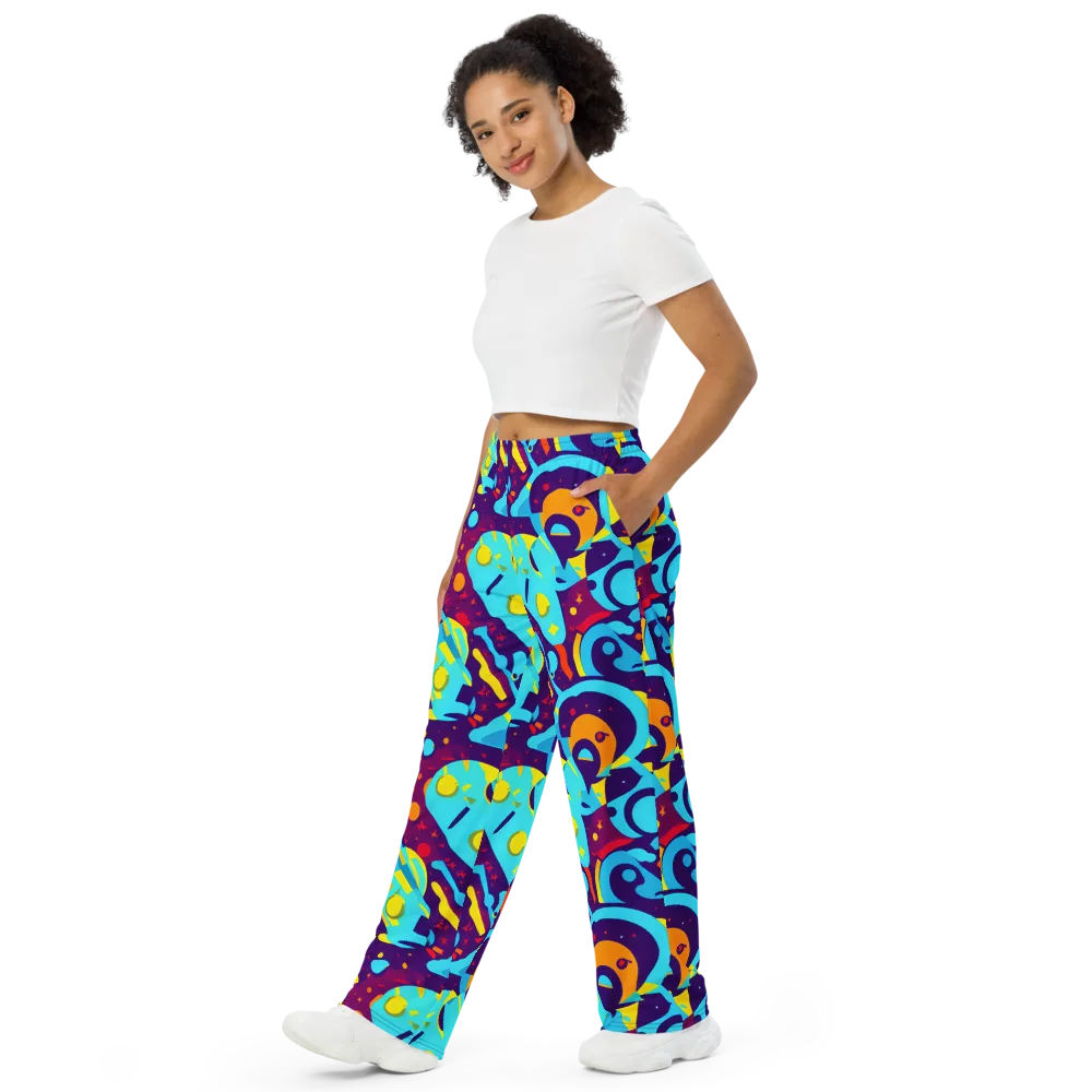 Gerace Geometry on Wide-Leg Pants — Left Front