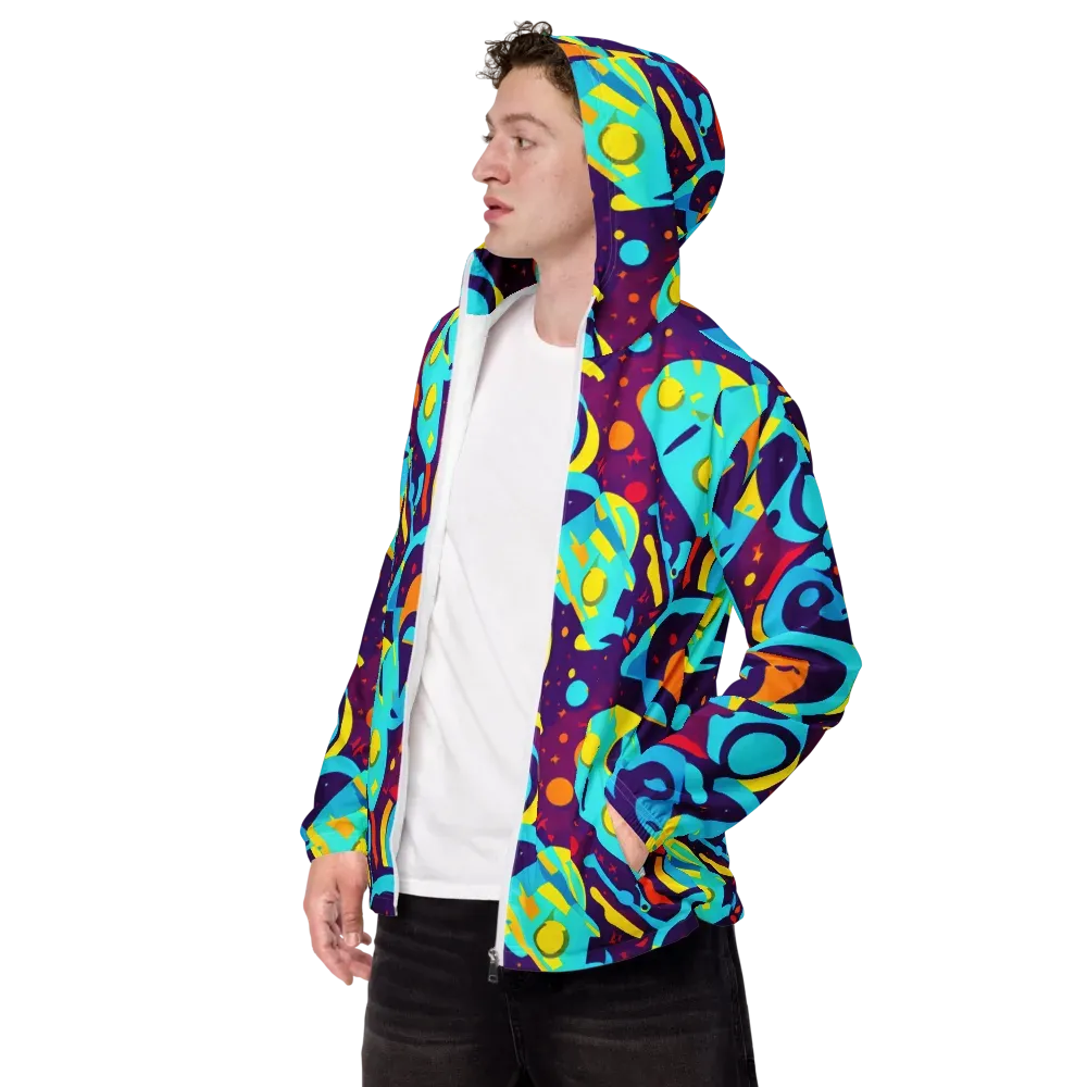 Gerace Geometry on Men's Windbreaker — Left Front