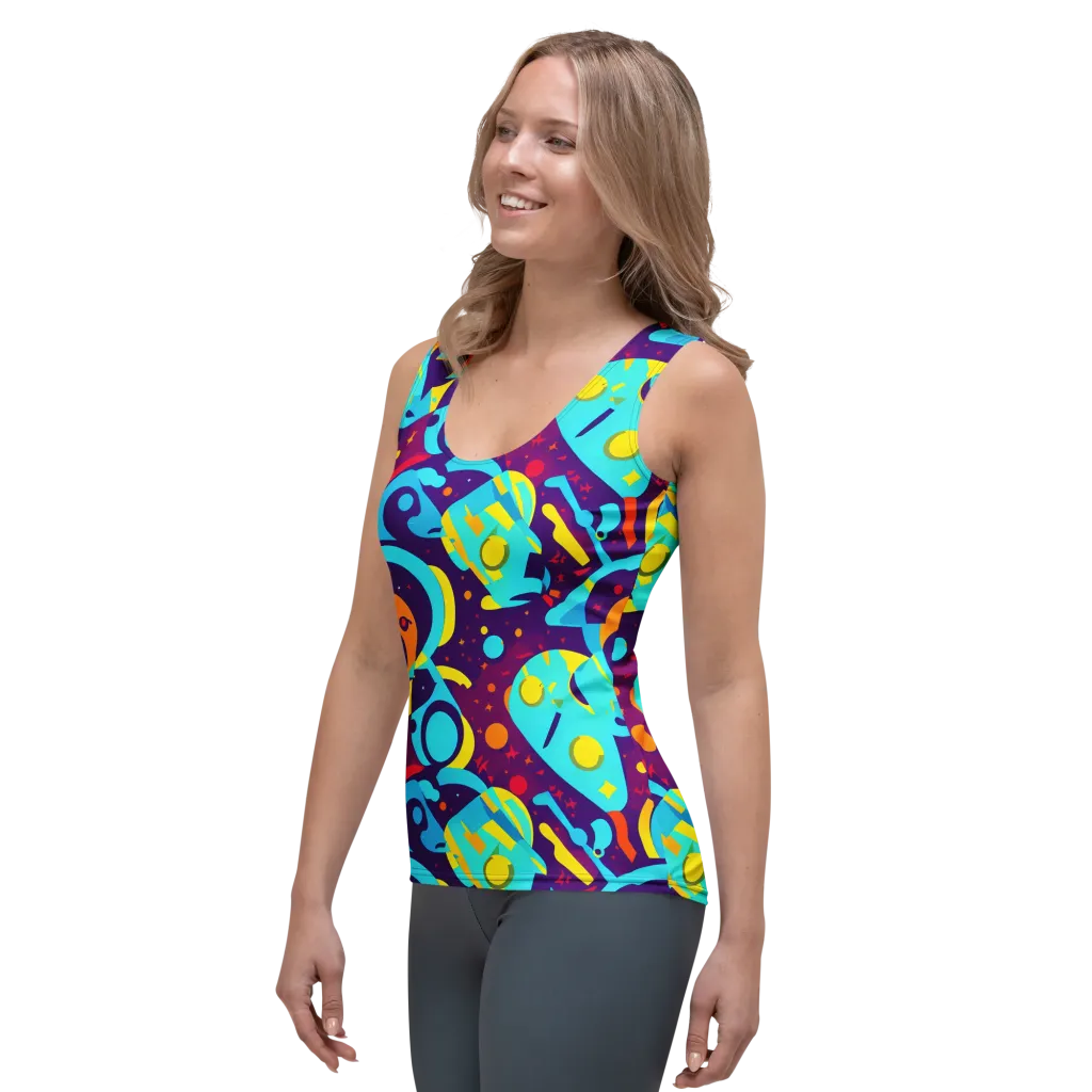 Gerace Geometry on Women's Tank Top — Left Front