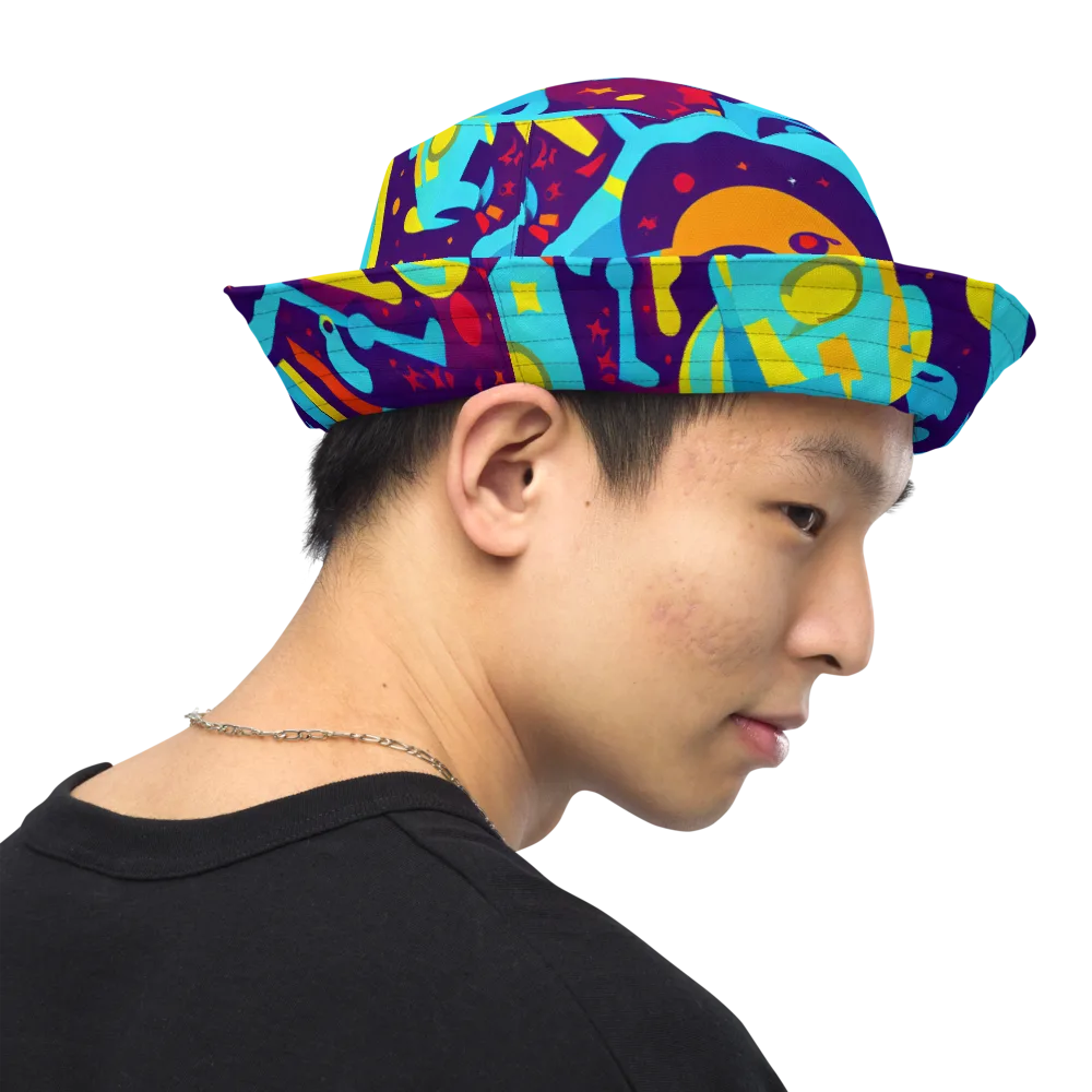 Gerace Geometry on Reversible Bucket Hat — Right Outside