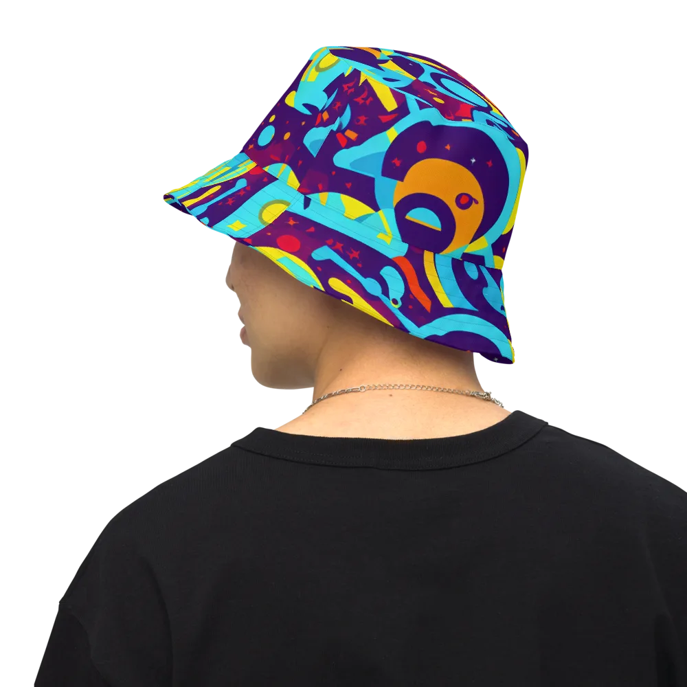 Gerace Geometry on Reversible Bucket Hat — Back Inside