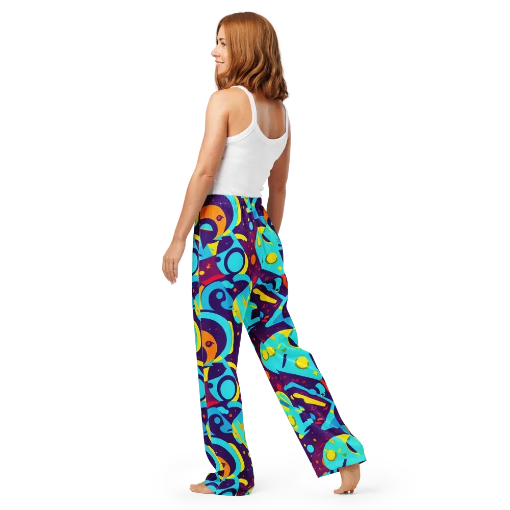 Gerace Geometry on Women's Pajama Pants — Back