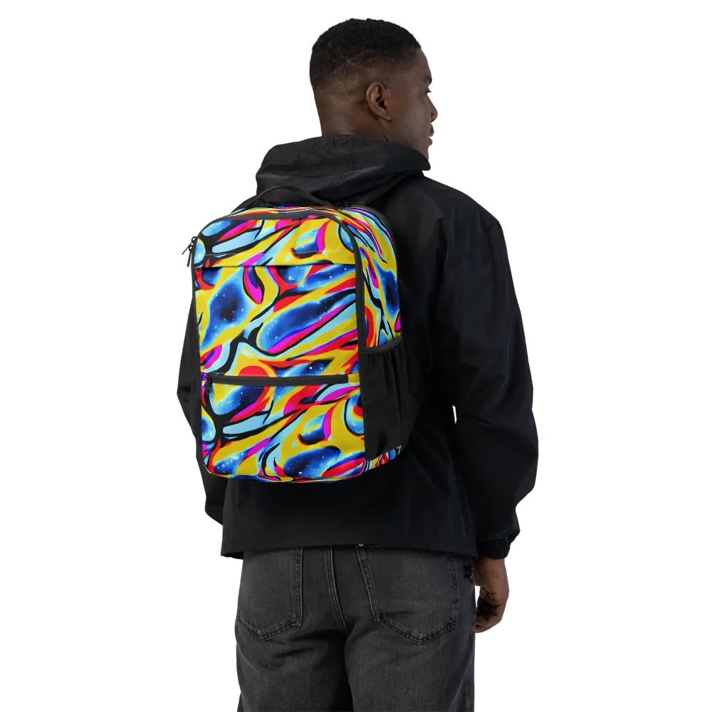Electric Dreamscape on Utility Backpack — Back
