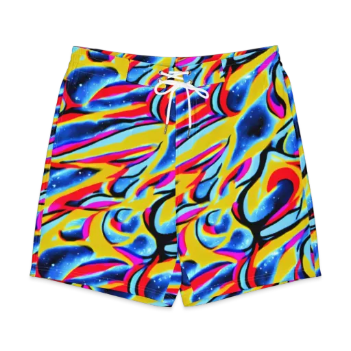 Electric Dreamscape on a Men's Board Shorts