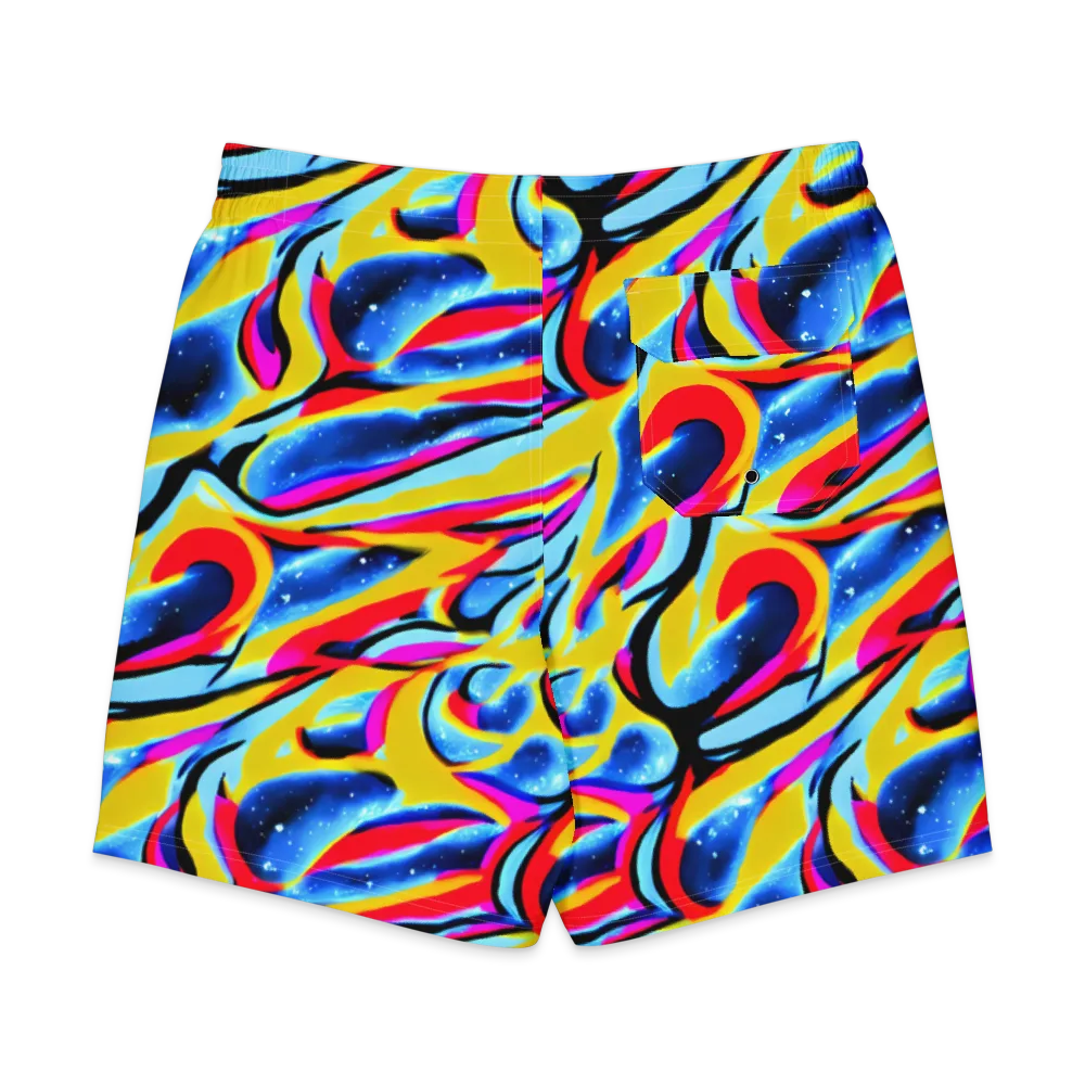 Electric Dreamscape on Men's Board Shorts — Back