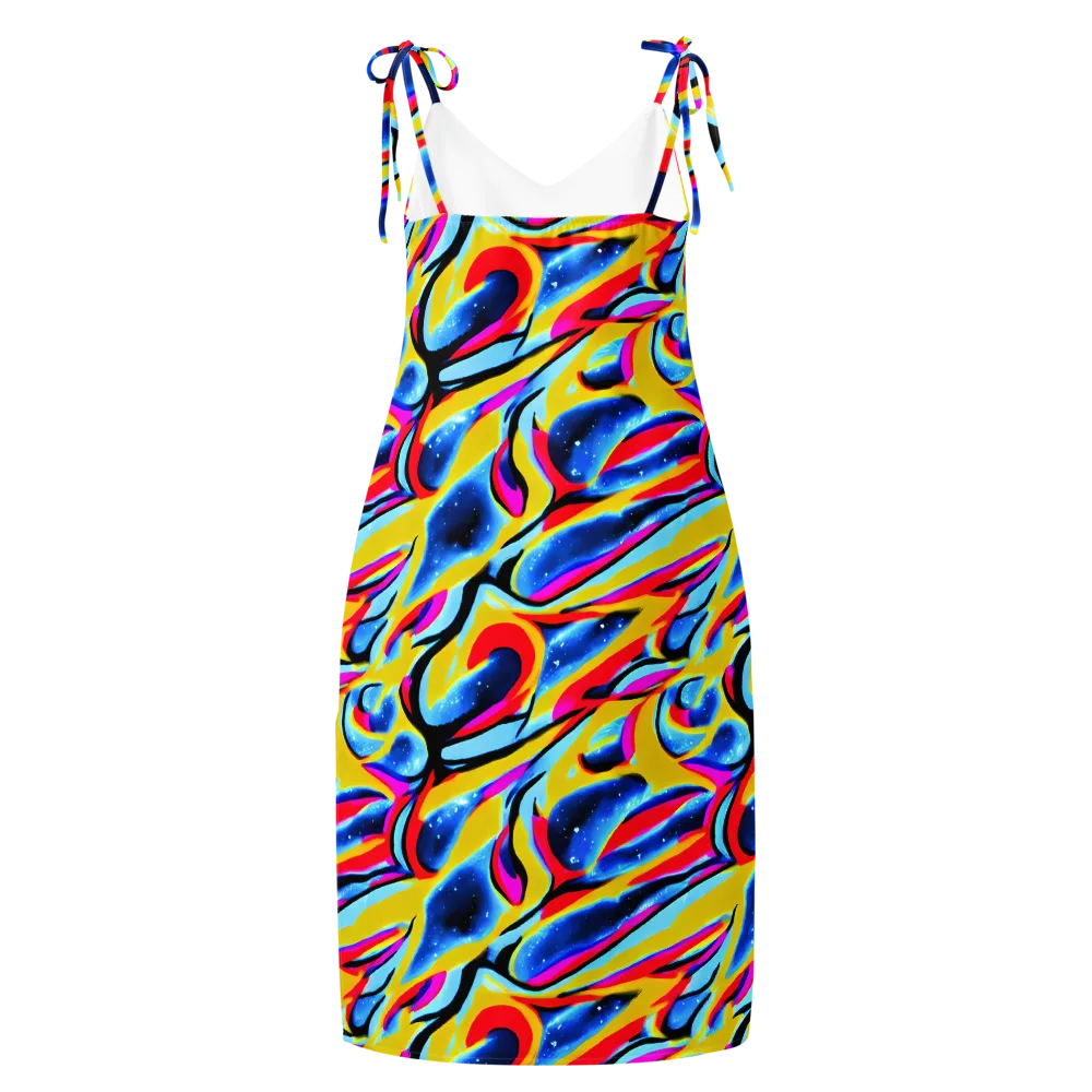 Electric Dreamscape on Slip Dress — Back