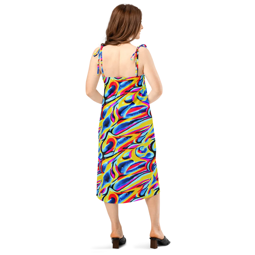 Electric Dreamscape on Slip Dress — Back