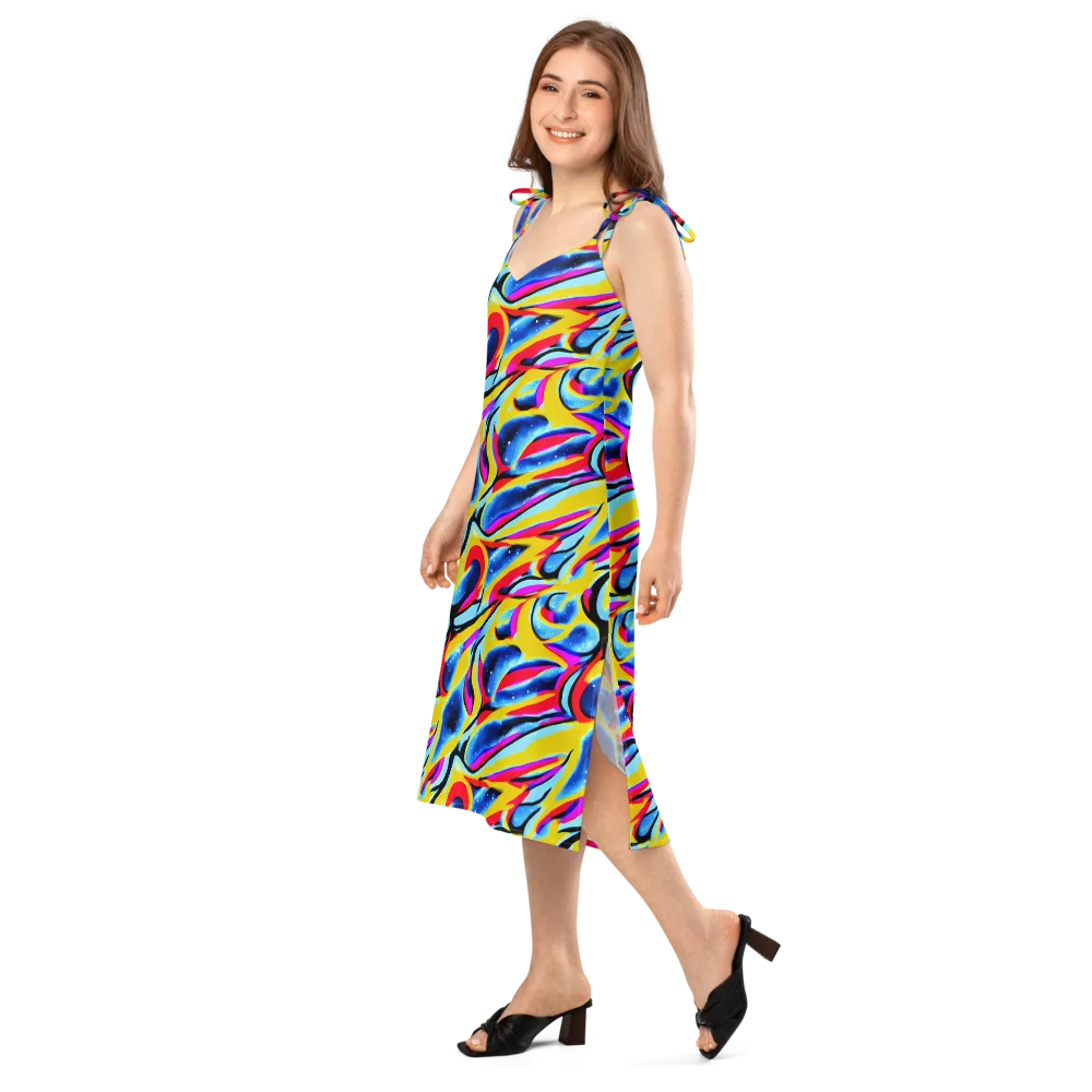 Electric Dreamscape on Slip Dress — Left Front