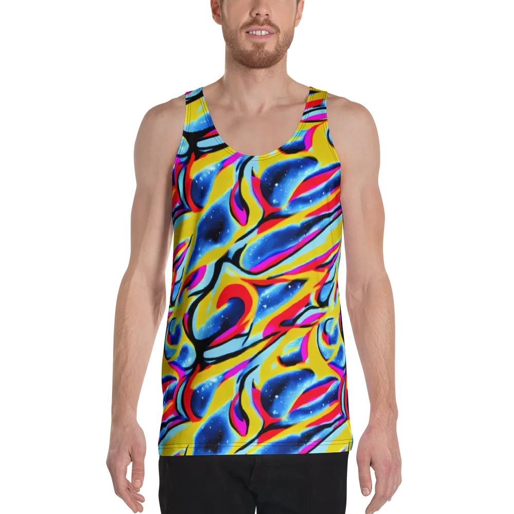 Electric Dreamscape on Men's Tank Top — Front