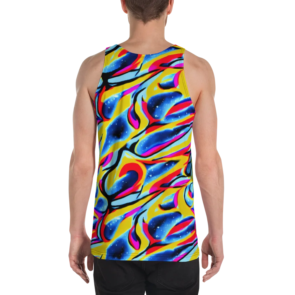 Electric Dreamscape on Men's Tank Top — Back