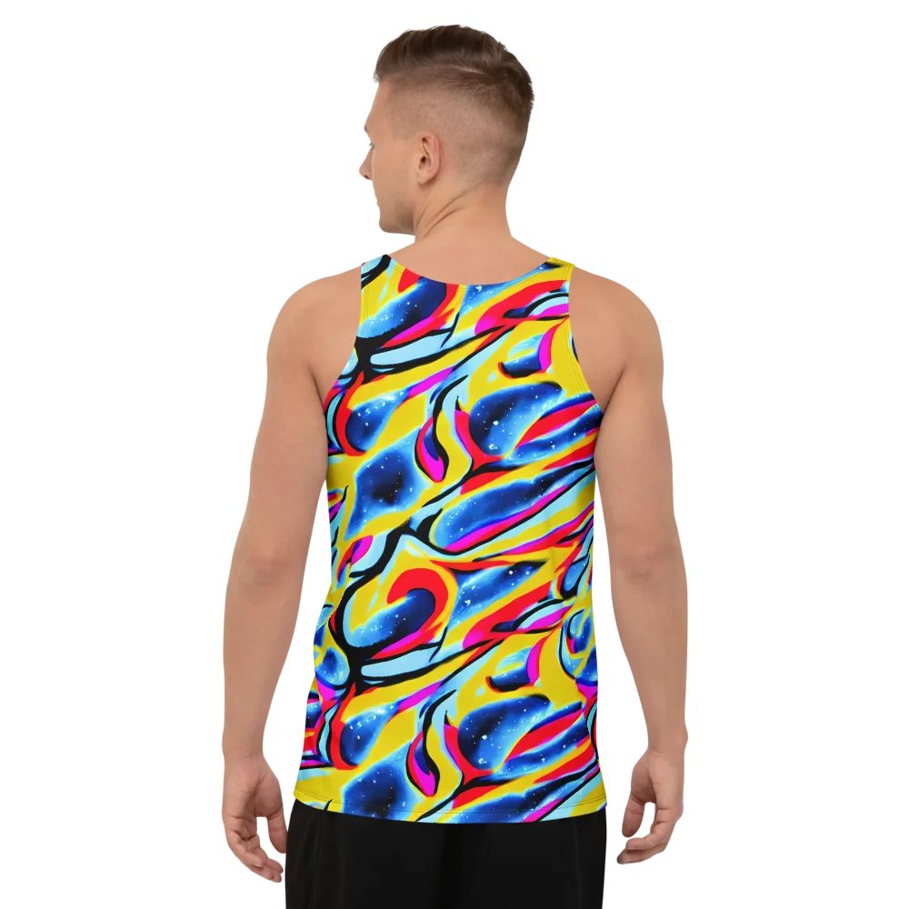 Electric Dreamscape on Men's Tank Top — Back