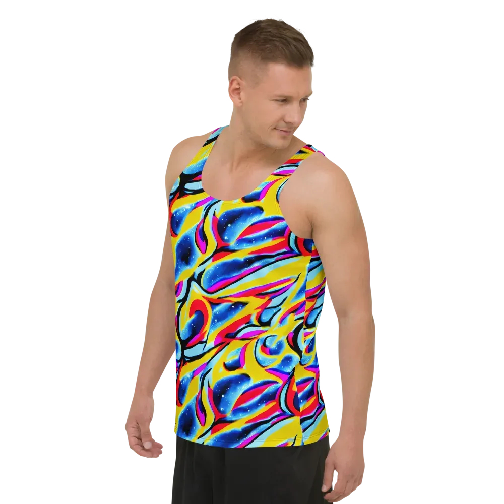 Electric Dreamscape on Men's Tank Top — Left Front