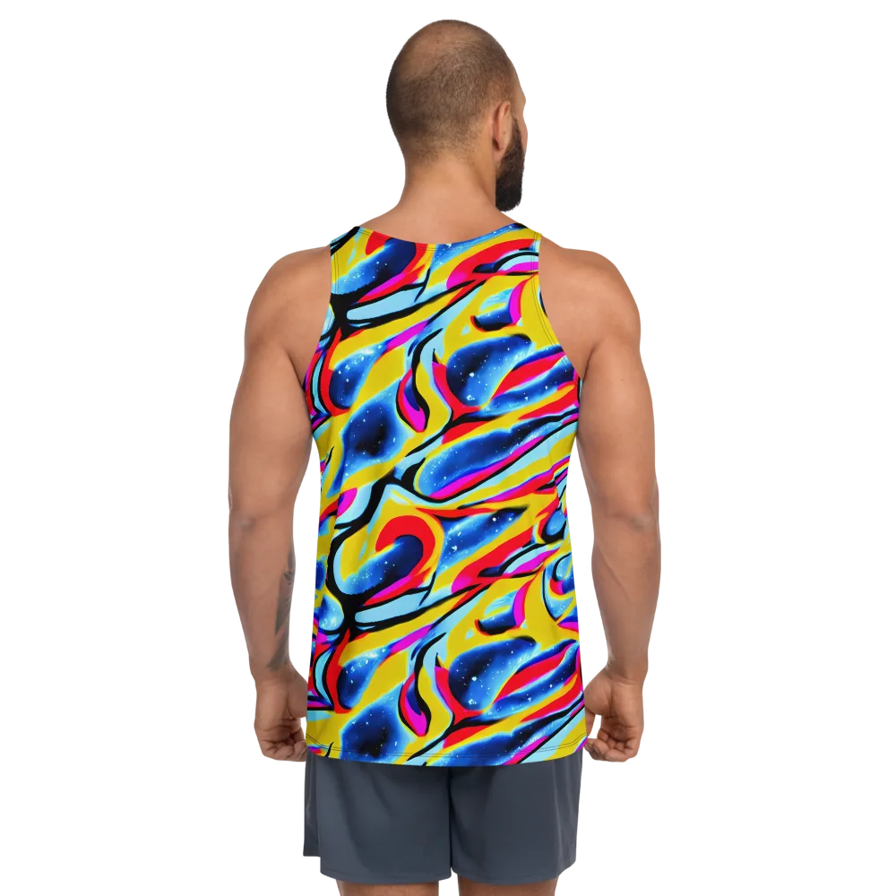 Electric Dreamscape on Men's Tank Top — Back
