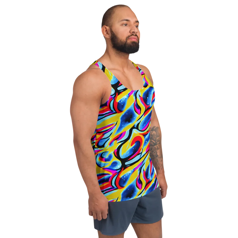 Electric Dreamscape on Men's Tank Top — Right Front