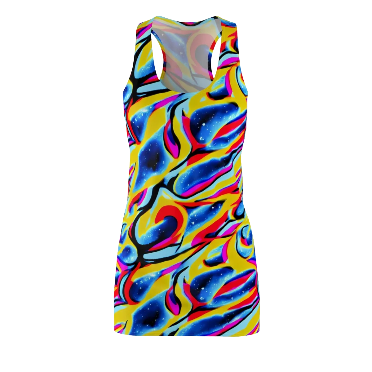Electric Dreamscape on Racerback Dress — Front
