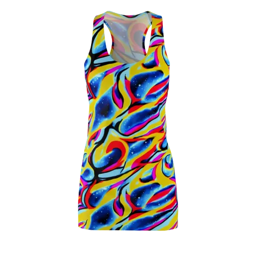 Electric Dreamscape on a Racerback Dress