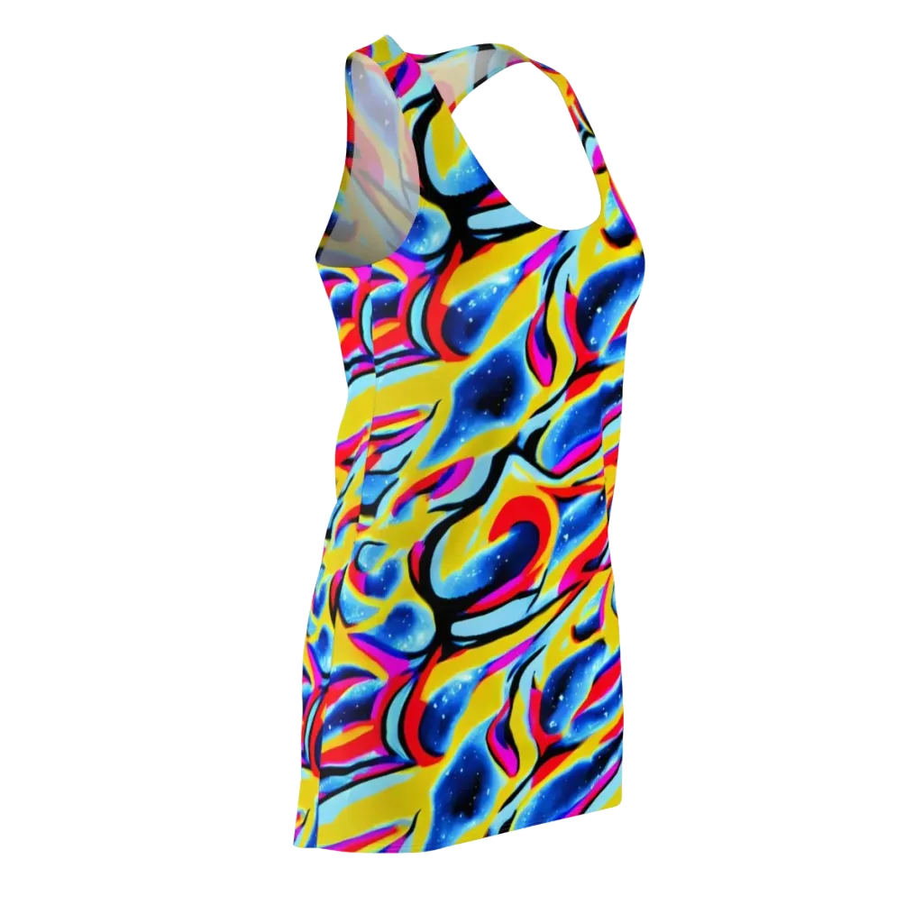 Electric Dreamscape on Racerback Dress — Front Side