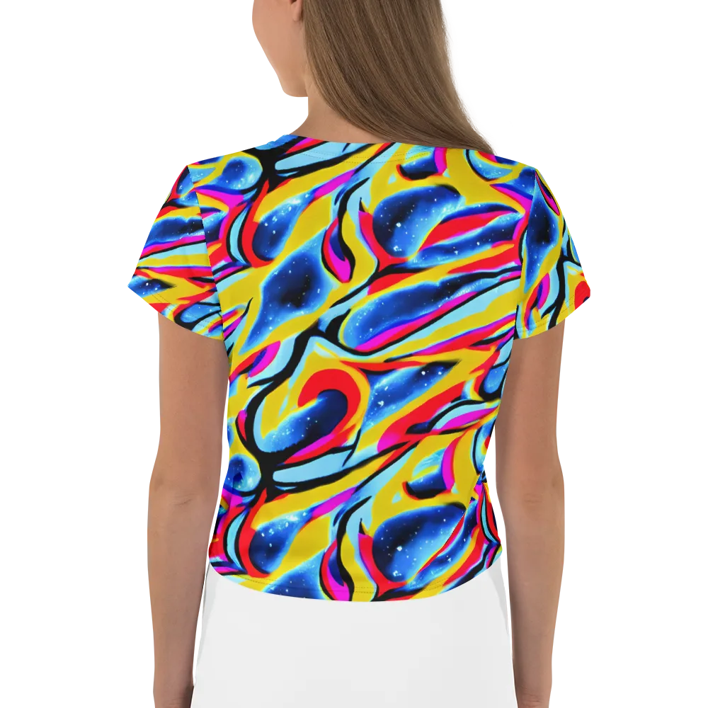 Electric Dreamscape on Crop Tee — Back