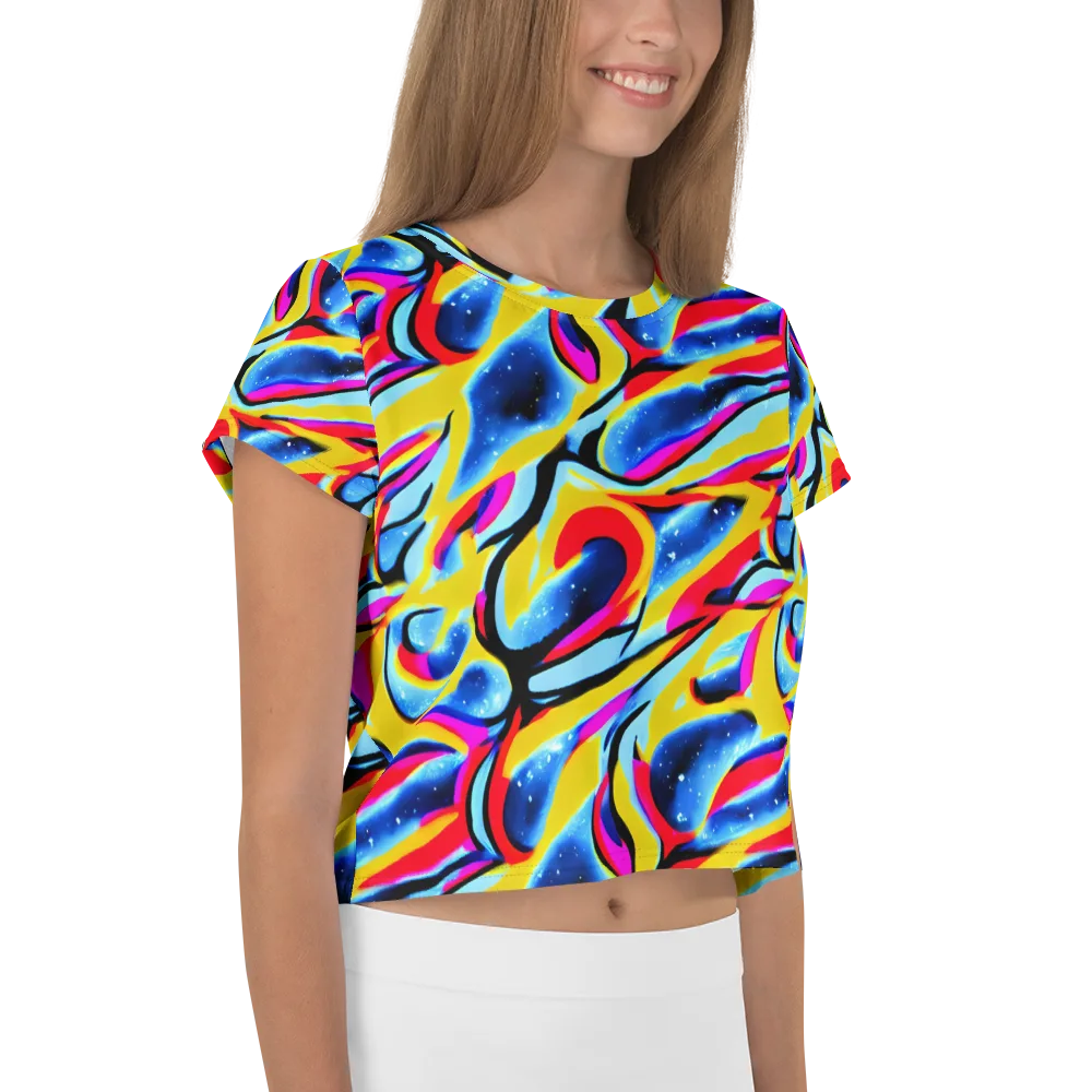 Electric Dreamscape on Crop Tee — Right