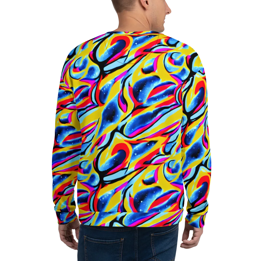Electric Dreamscape on Sweatshirt — Back