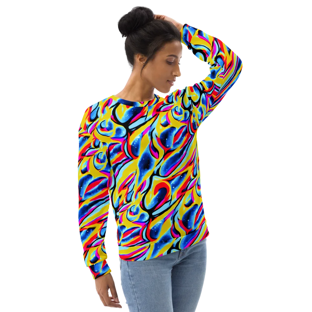 Electric Dreamscape on Sweatshirt — Right Front