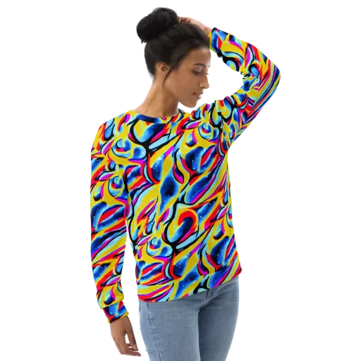 Electric Dreamscape on a Sweatshirt