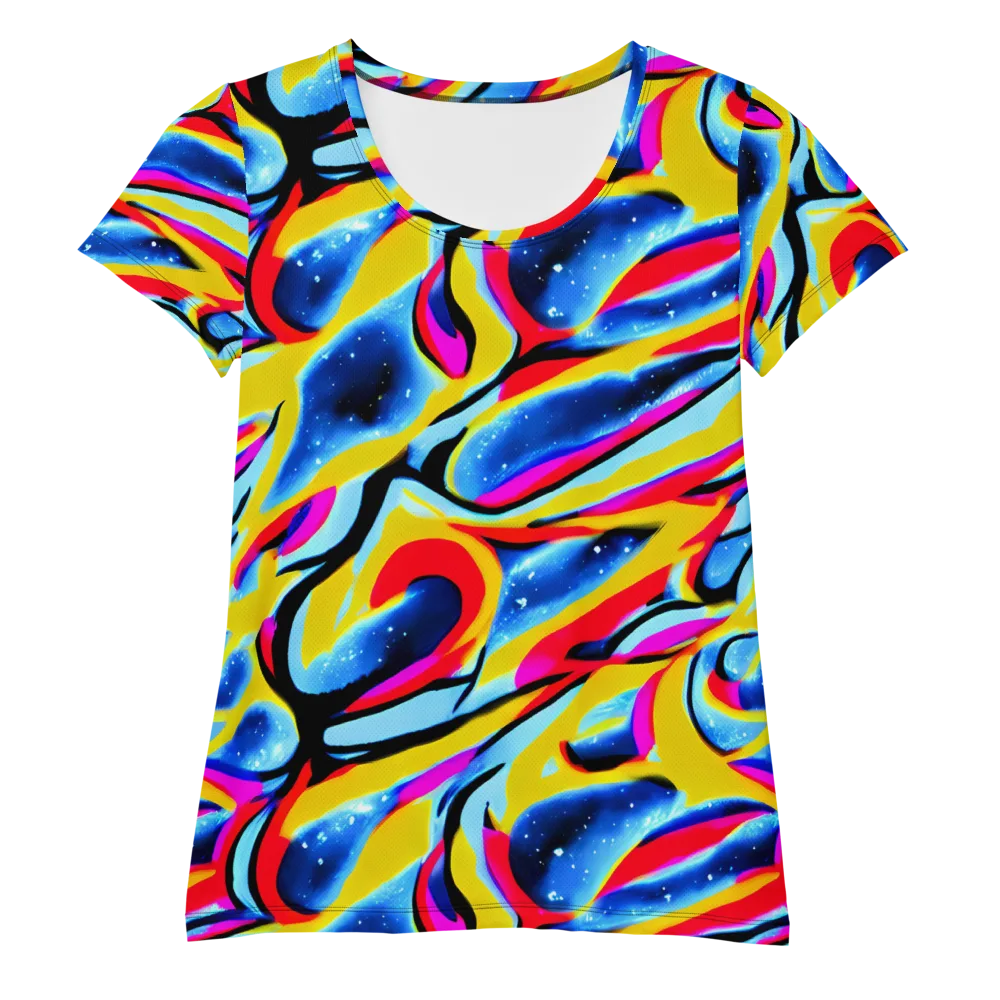 Electric Dreamscape on Women's Athletic T-Shirt — Front