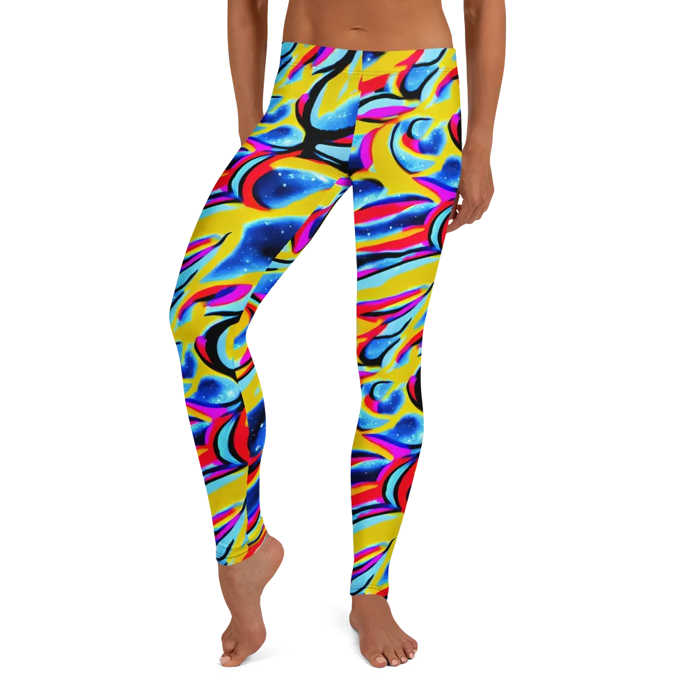 Electric Dreamscape on Leggings — Front