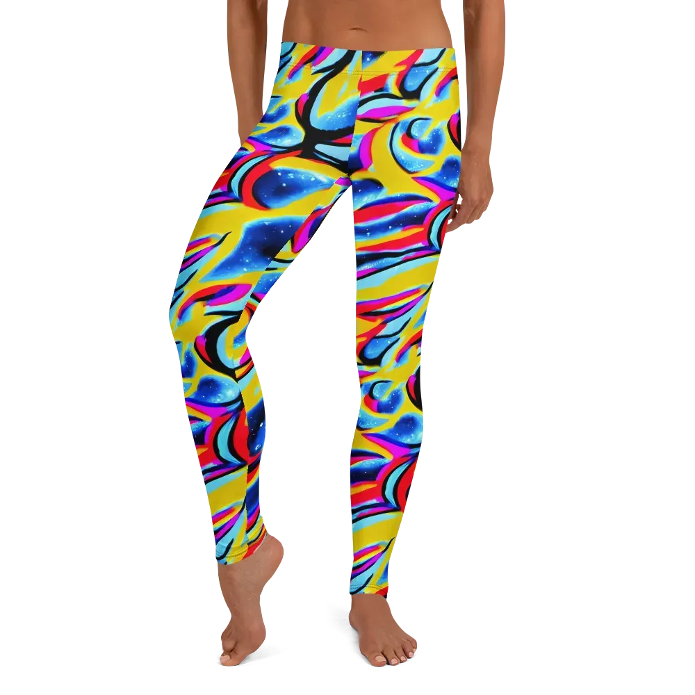 Electric Dreamscape on Leggings — Front