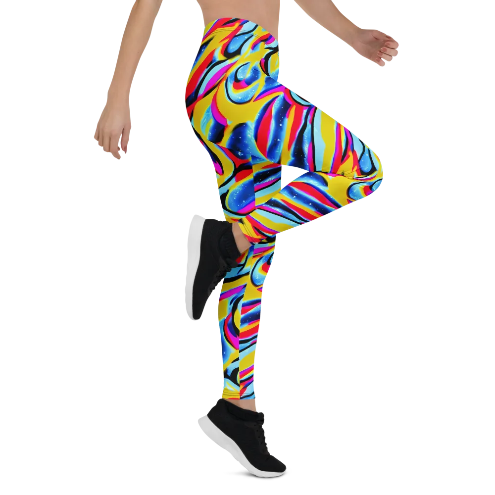 Electric Dreamscape on Leggings — Right