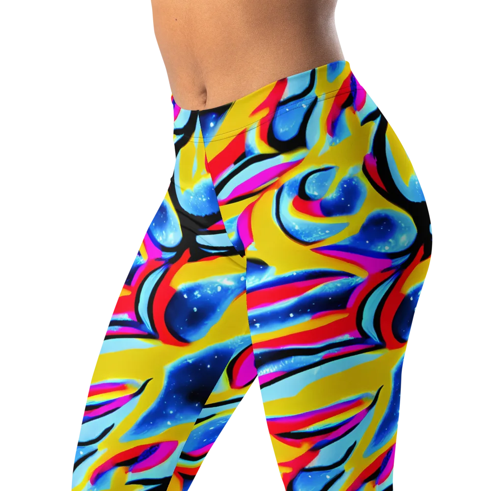 Electric Dreamscape on Leggings — Left Front
